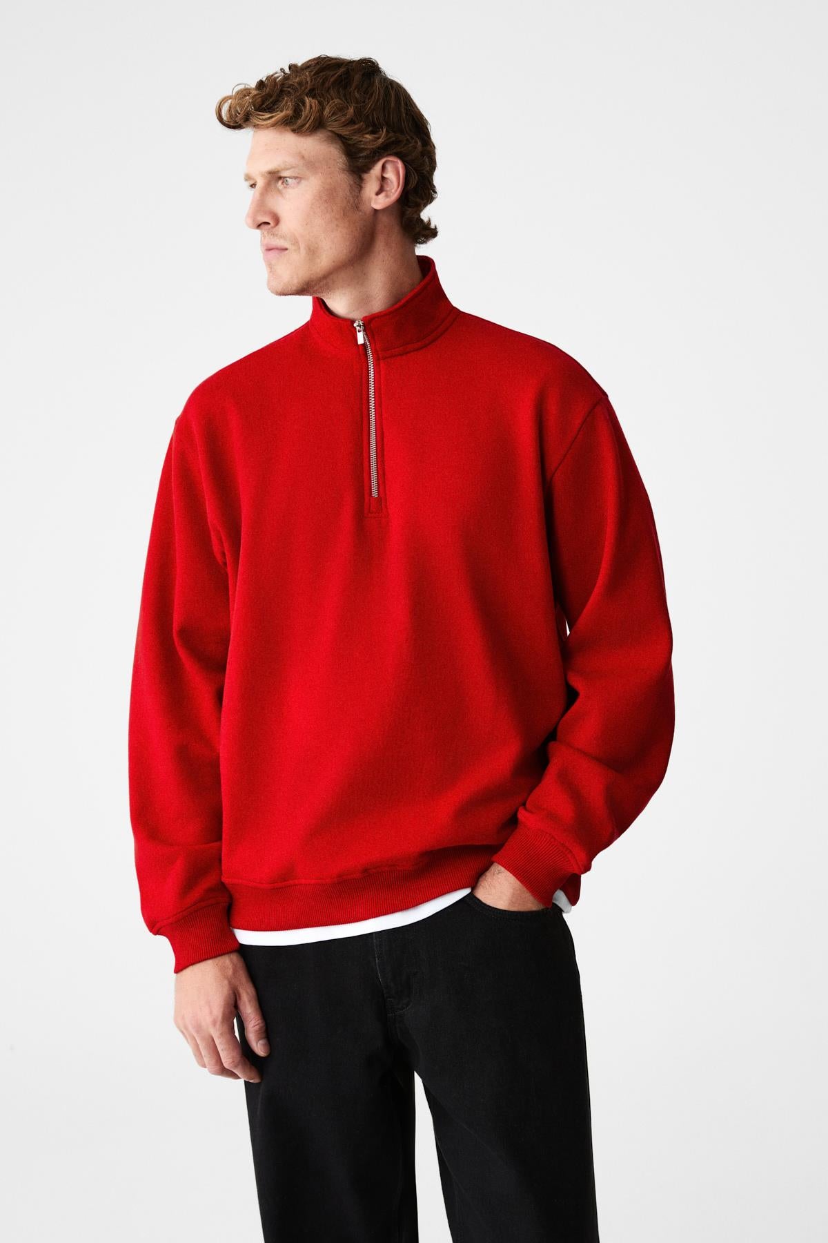 Herren Sweatshirt mit Fleece-Futter