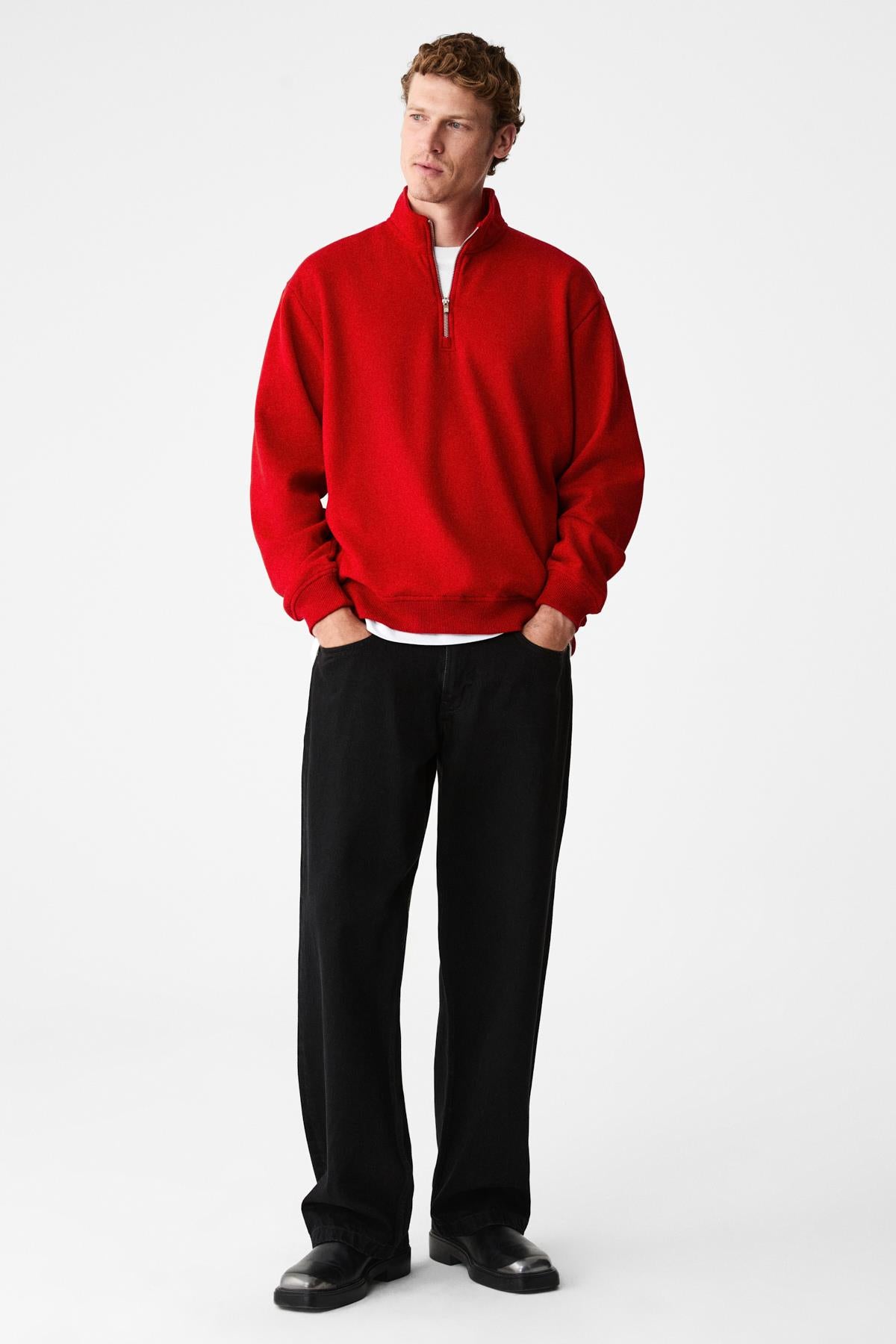 Herren Sweatshirt mit Fleece-Futter