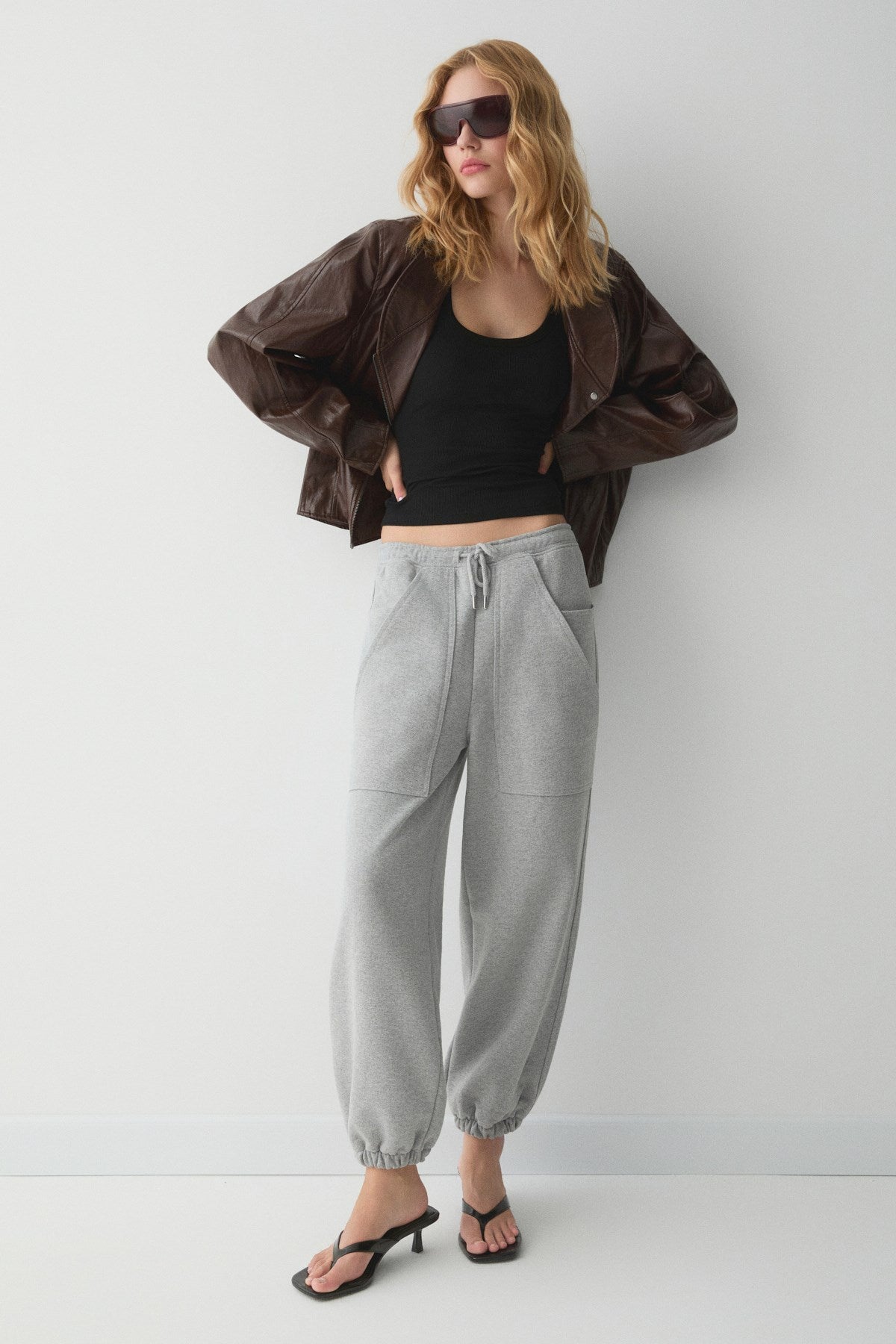 ETHIQUET VIRGO Damen Jogger aus Bio-Baumwolle Graue Melange