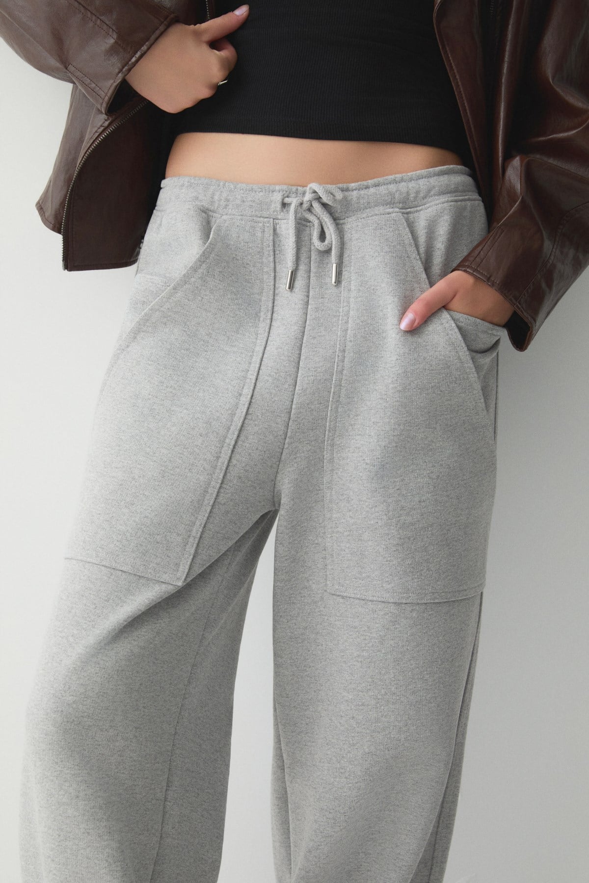 ETHIQUET VIRGO Damen Jogger aus Bio-Baumwolle Graue Melange
