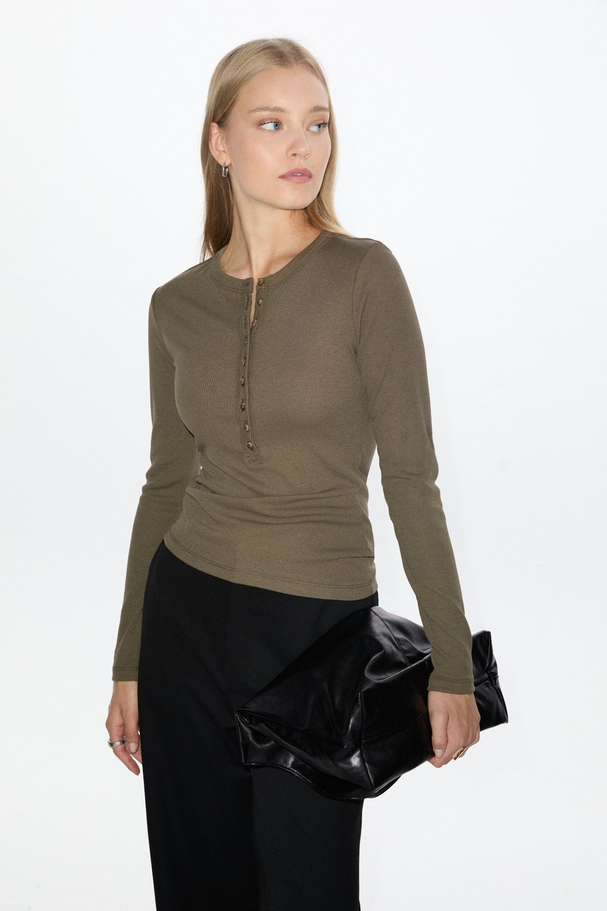 VORA Damen Bluse mit Knopfleiste