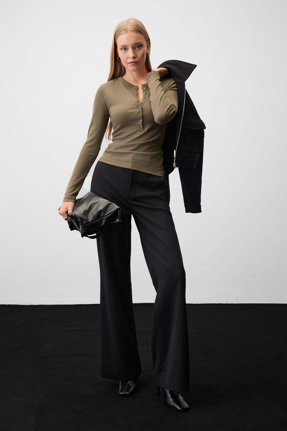 VORA Damen Bluse mit Knopfleiste
