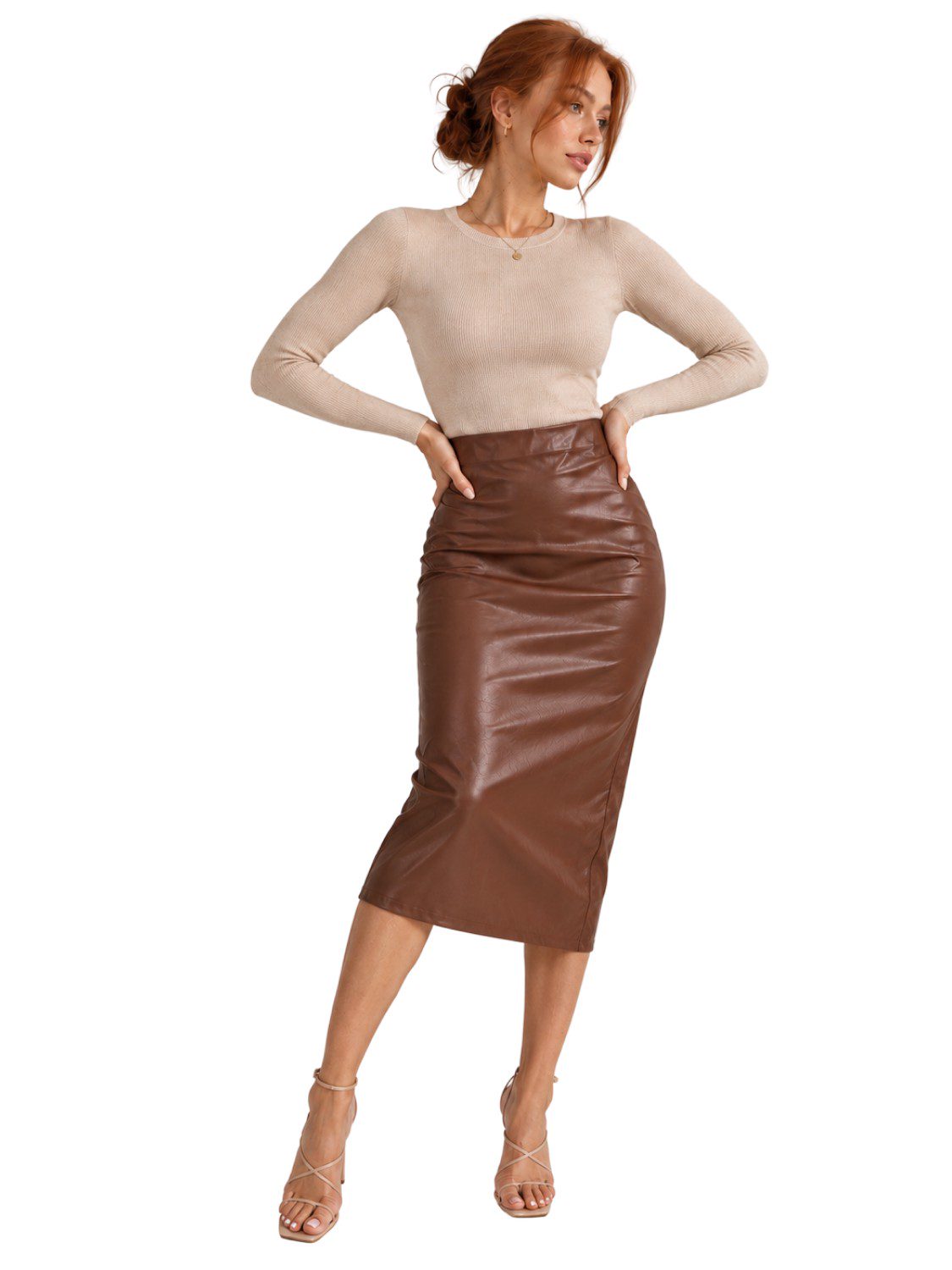 Ocoza Cladio Midi Lederrock Brown
