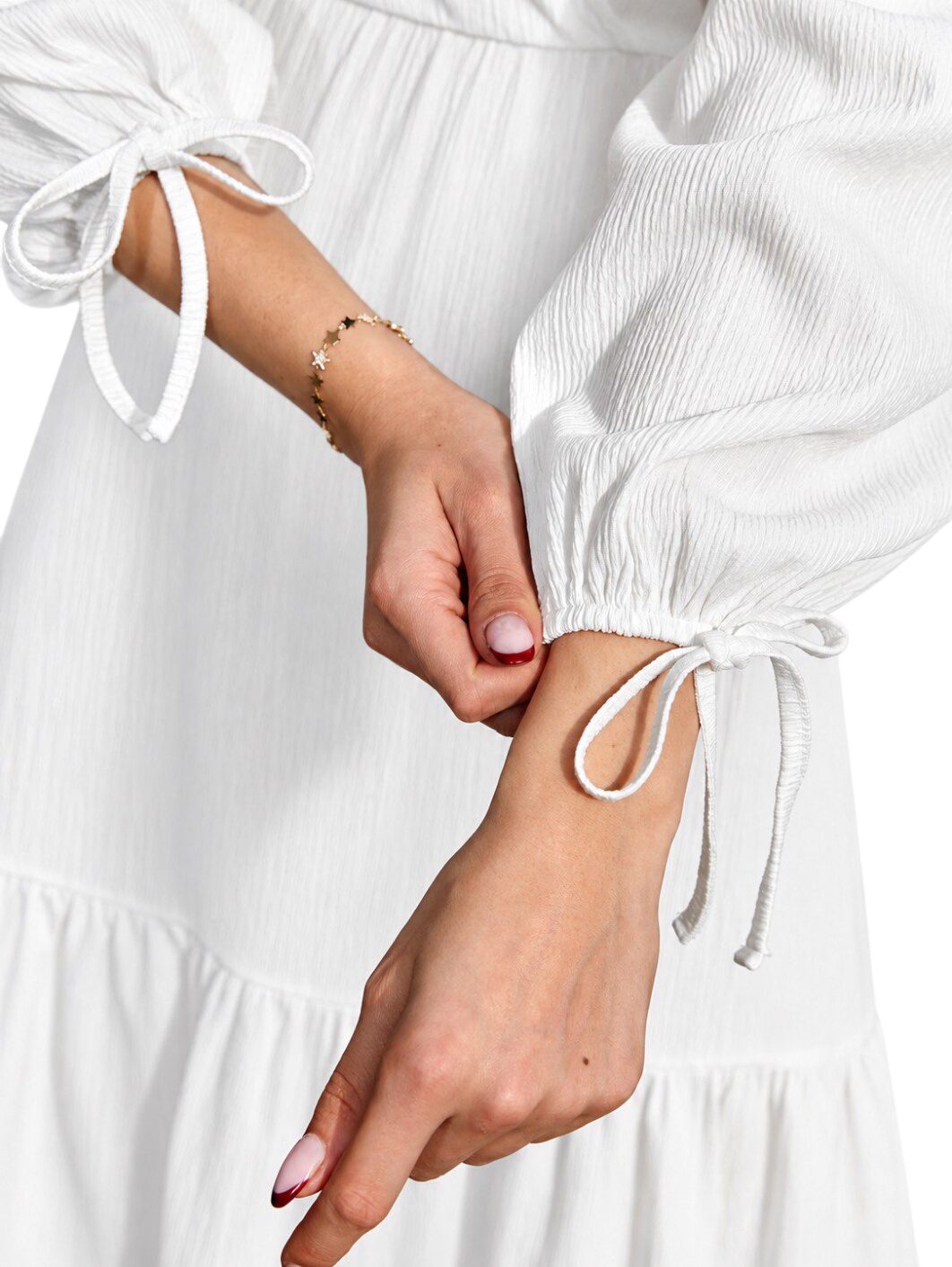 Ocoza Midi Kleid White