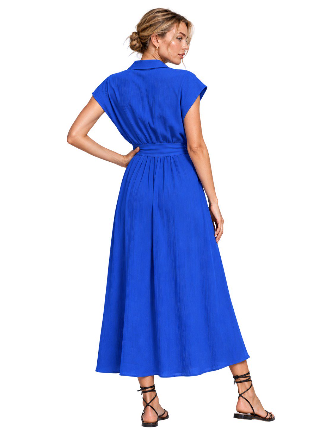 Ocoza Midikleid VK-SB23-011 Saks Mavi