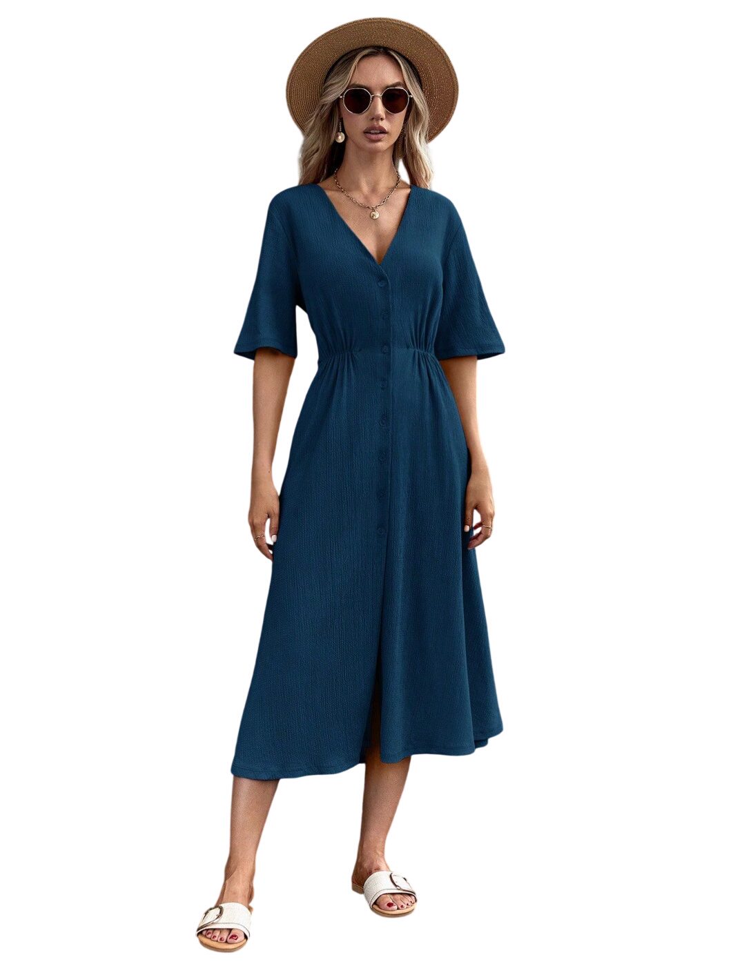 Ocoza Akari Midikleid Navy blue