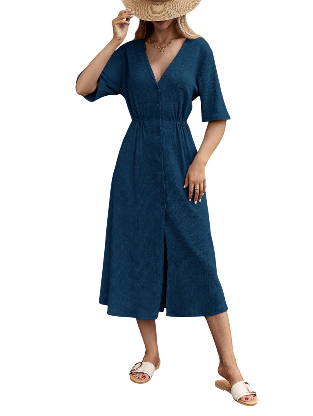 Ocoza Akari Midikleid Navy blue