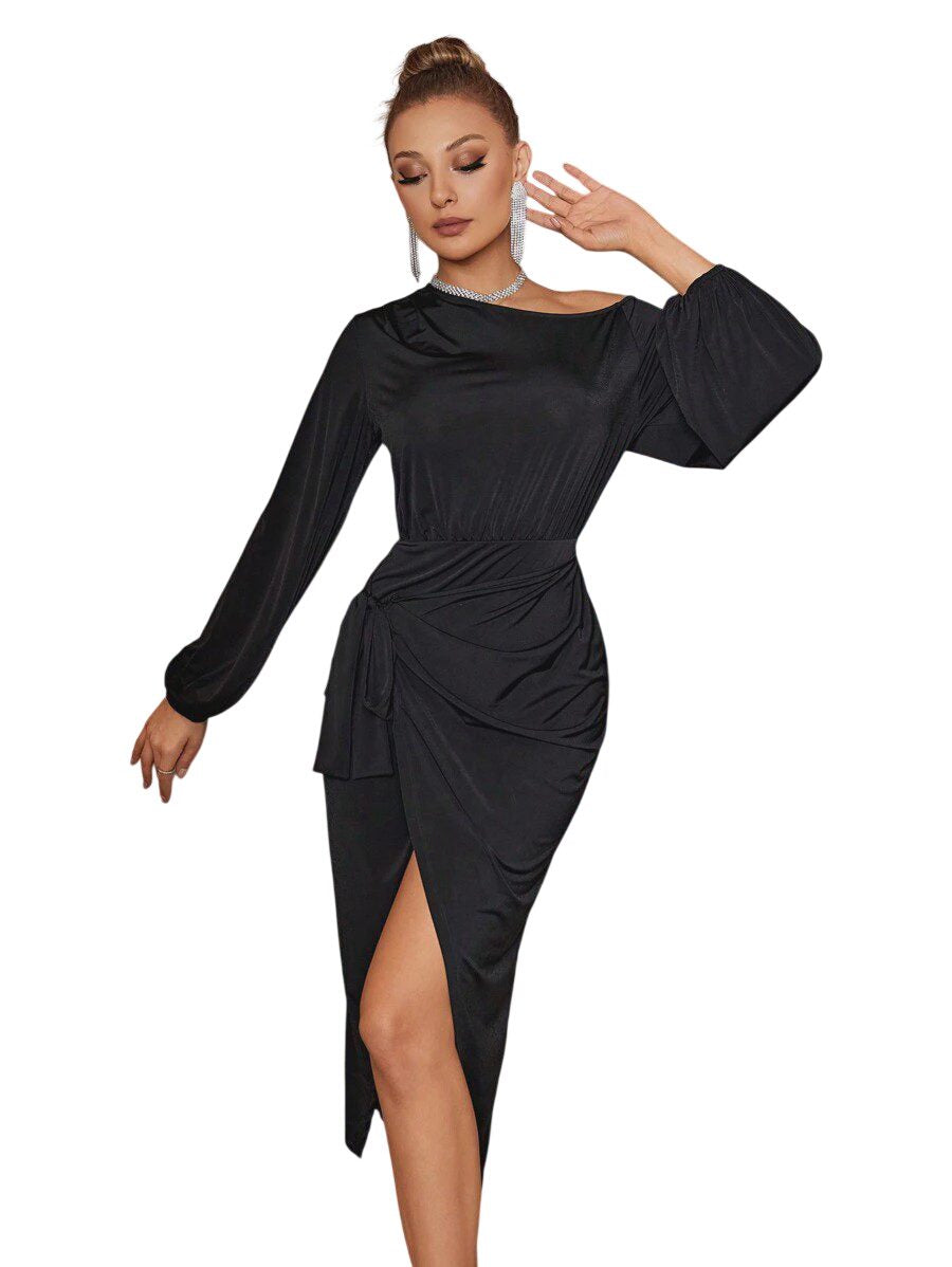Ocoza Marigold Midikleid Black