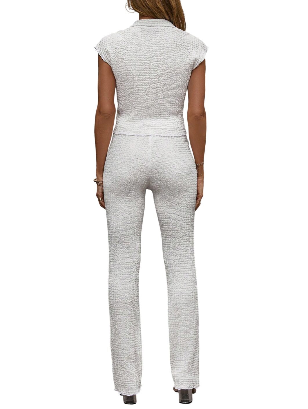 Ocoza Orla Crop Hose Set White