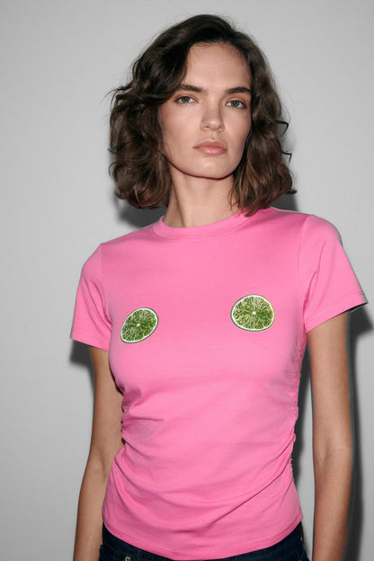 VUNIKA Damen Slim-Fit Print-Shirt
