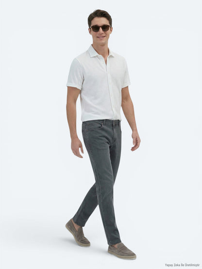 Gemustertes Regular Fit Freizeit 100% Baumwollhemd