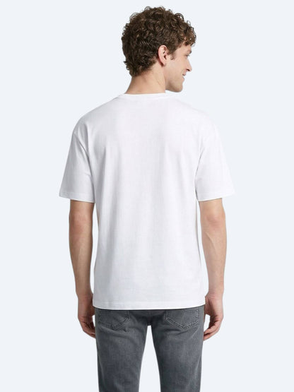Weißes schlichtes 100% Baumwoll-T-Shirt