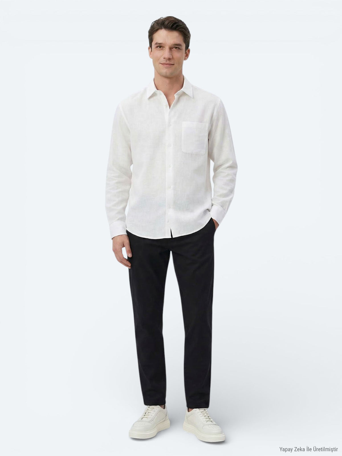 KİP Weißes Oversize Casual Hemd aus Webstoff Beyaz