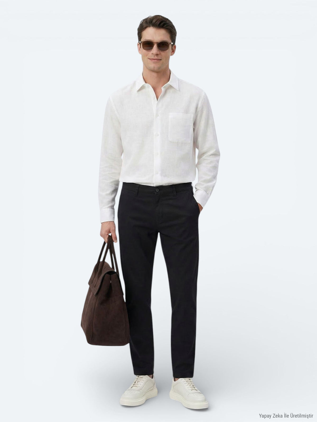 KİP Weißes Oversize Casual Hemd aus Webstoff Beyaz