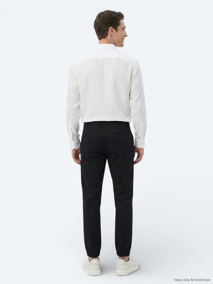 Weißes Oversize Casual Hemd aus Webstoff