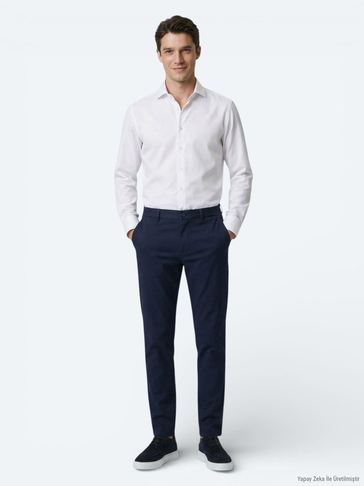 KİP Weißes Klassisches Baumwollhemd Regular Fit Beyaz
