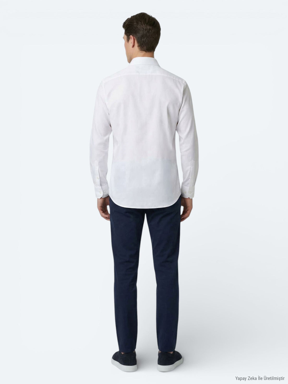 Weißes Klassisches Baumwollhemd Regular Fit