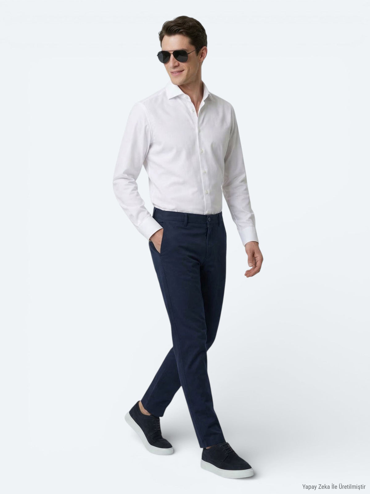 KİP Weißes Klassisches Baumwollhemd Regular Fit Beyaz