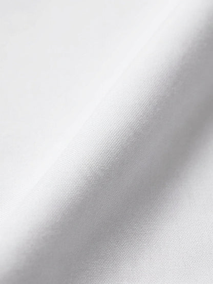 Weißes Slim Fit Smokinghemd mit Doppelmanschette