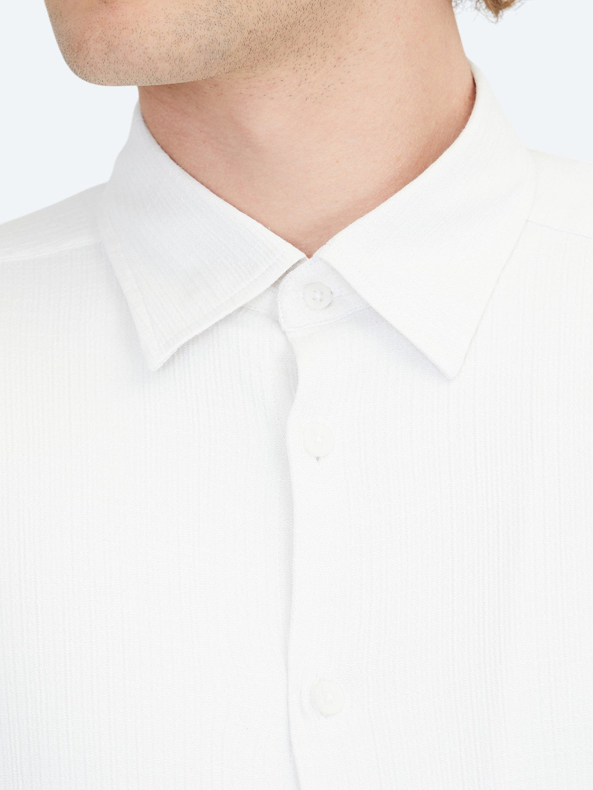 KİP Weiß Regular Fit Weben Freizeit Baumwollmischung Hemd White