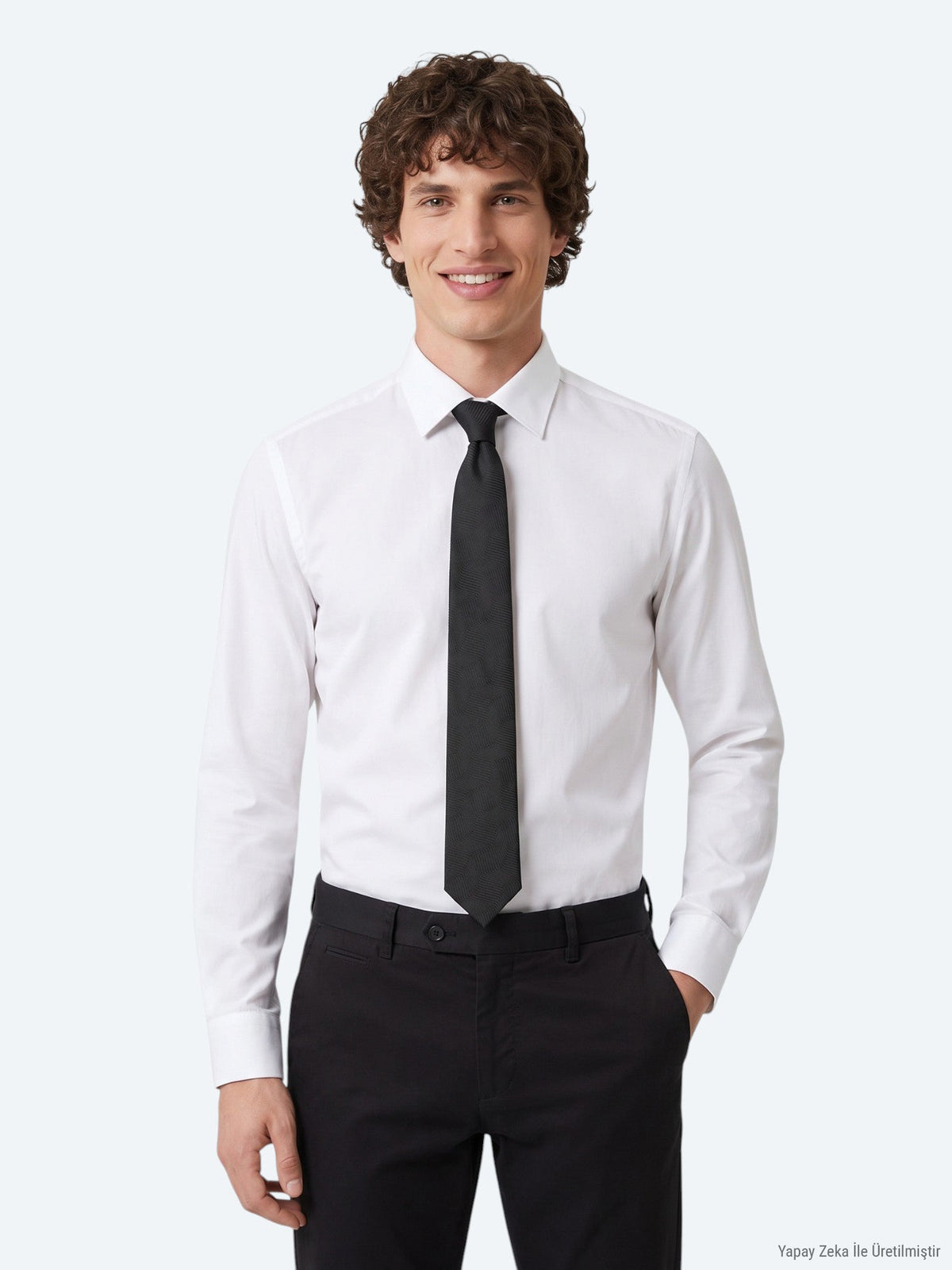 KİP Weißes Regular Fit Casual Hemd Beyaz