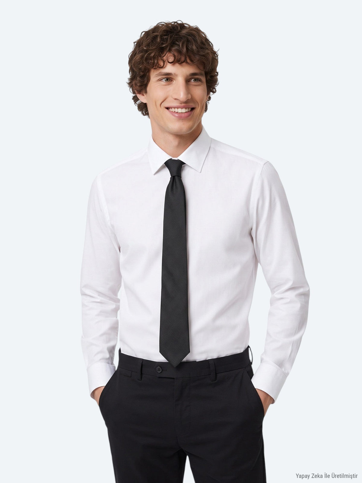 Weißes Regular Fit Casual Hemd