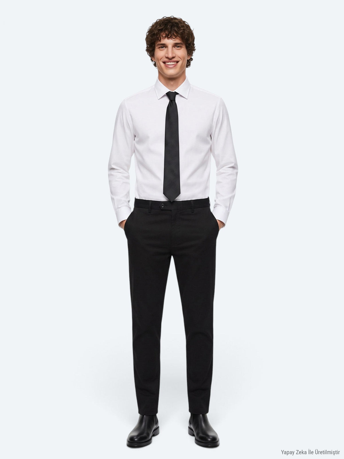 KİP Weißes Regular Fit Casual Hemd Beyaz