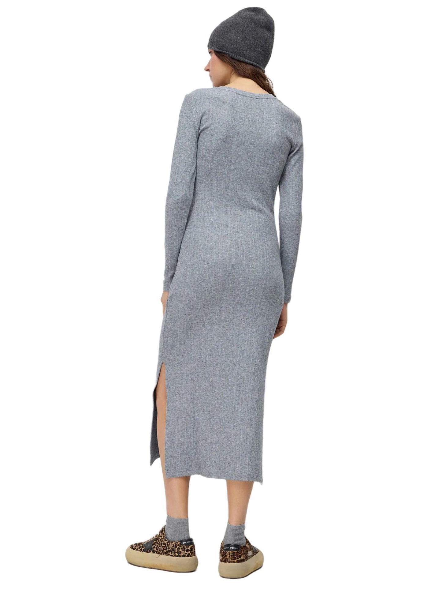 Midikleid mit asymmetrischem Ausschnitt