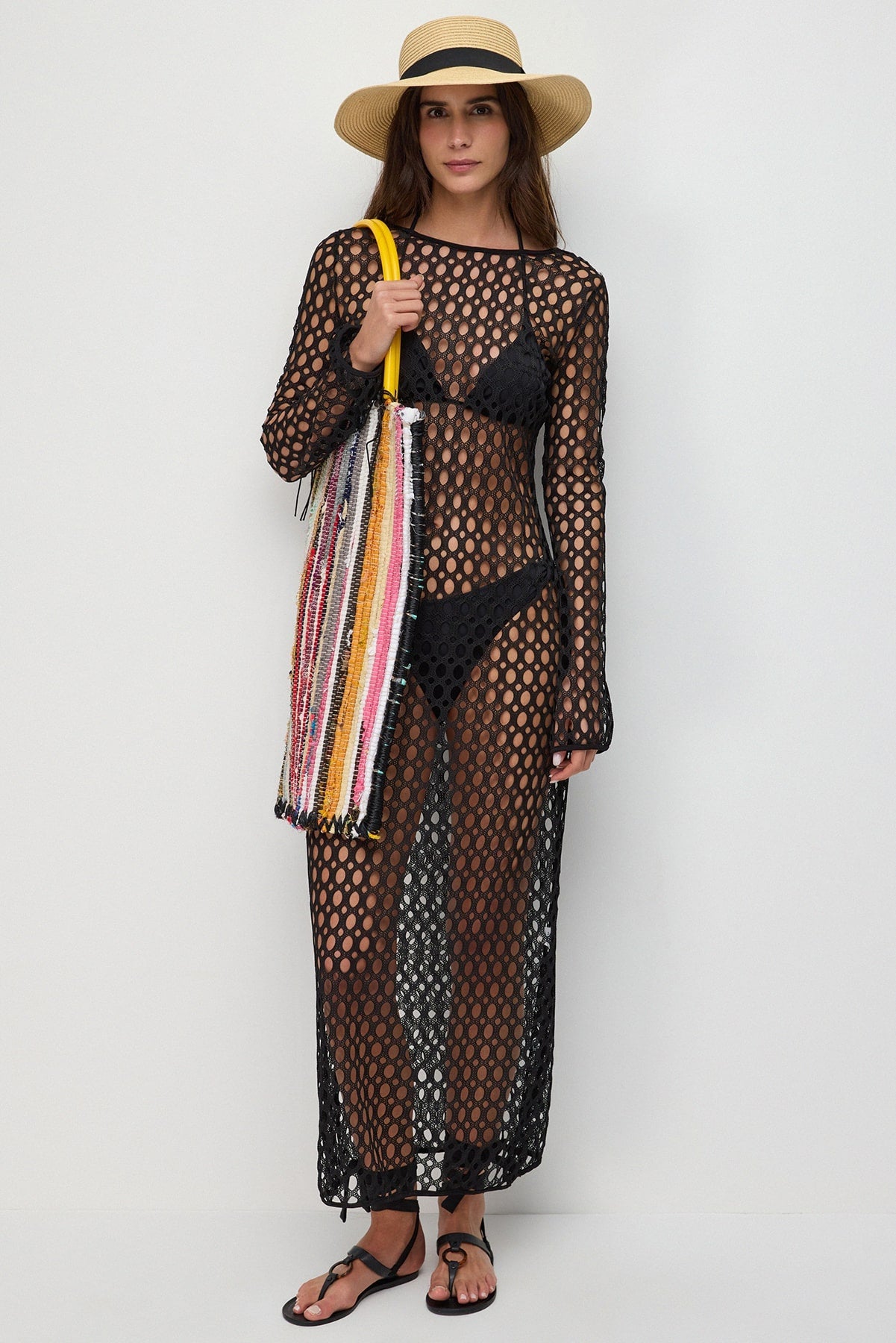 Langes Netz-Kleid