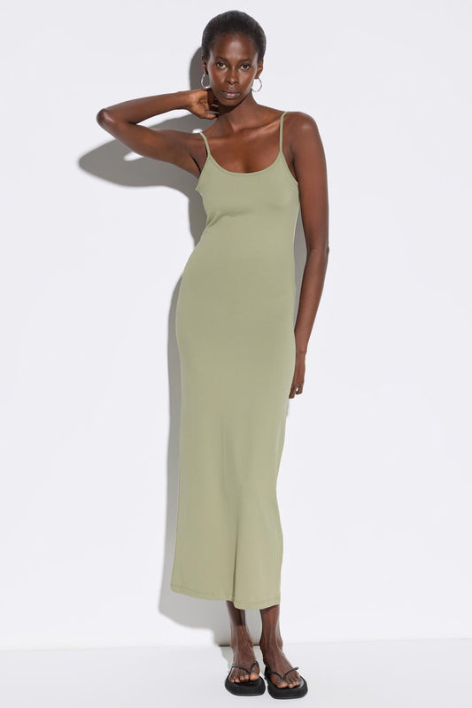 Maxikleid mit dünnen Trägern