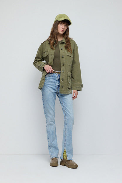 Geknöpfte Jacke mit Taschen