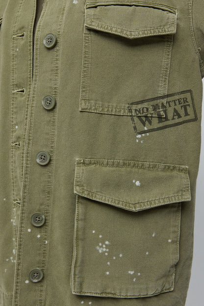 Geknöpfte Jacke mit Taschen