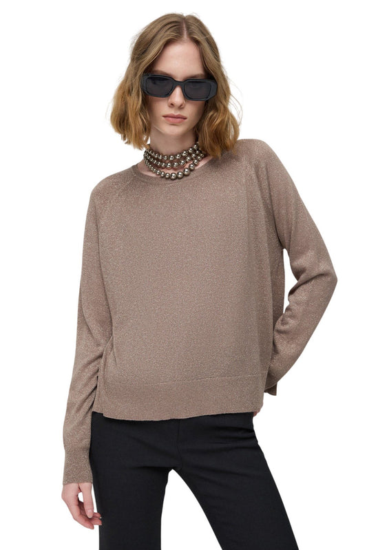 Langarmpullover mit Rundhalsausschnitt