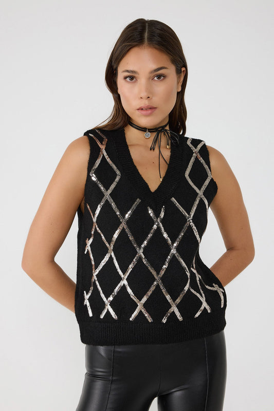 Ärmelloser Pullover