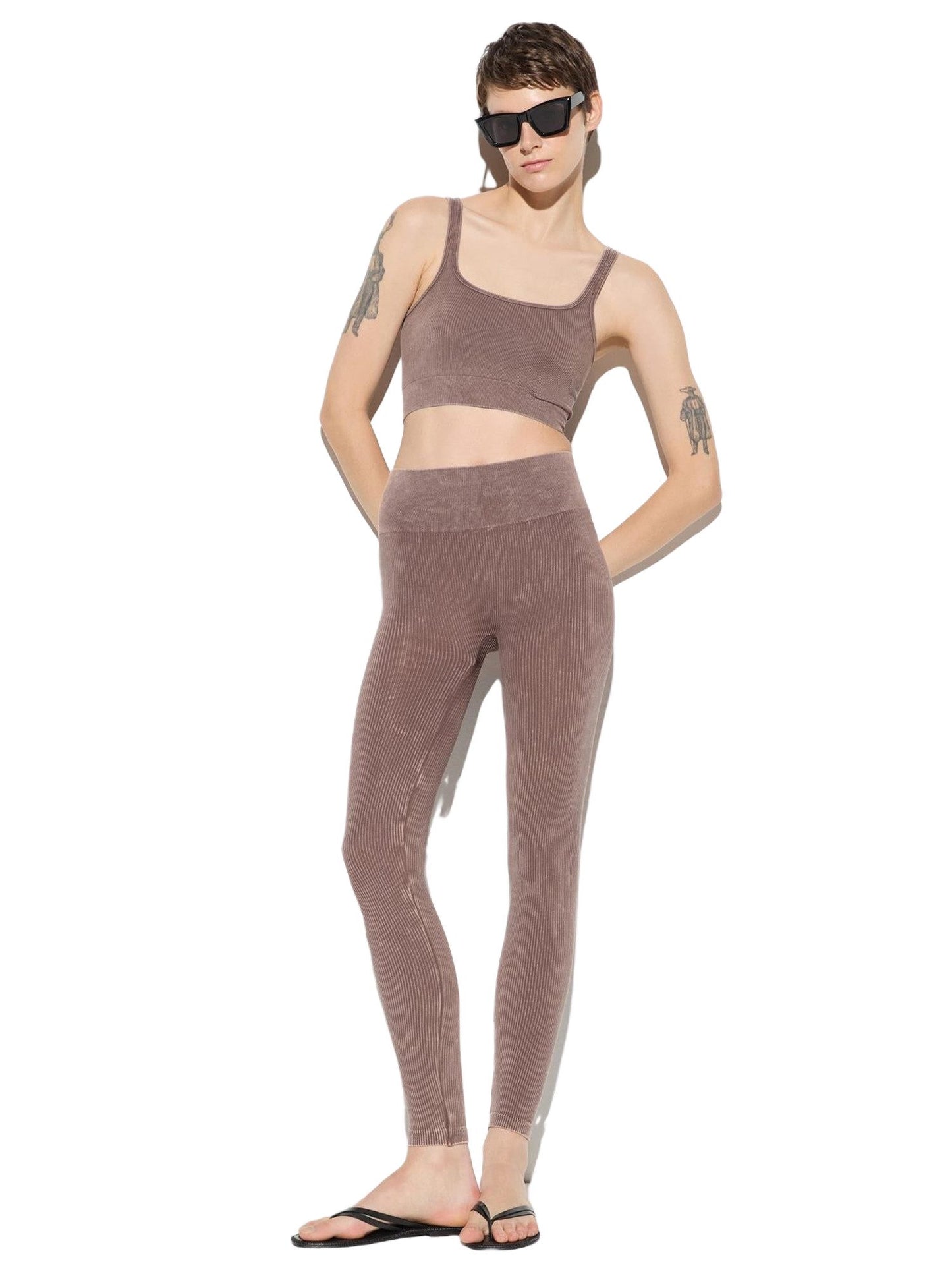 Sportleggings mit hohem Bund