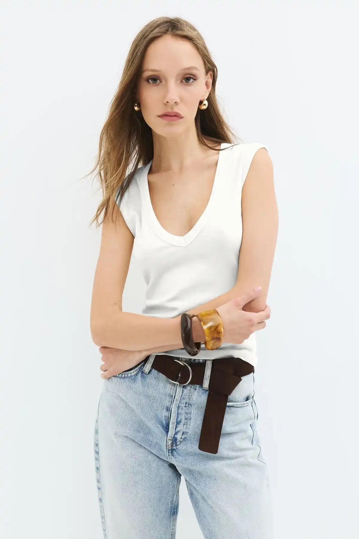 Ärmellose Bluse