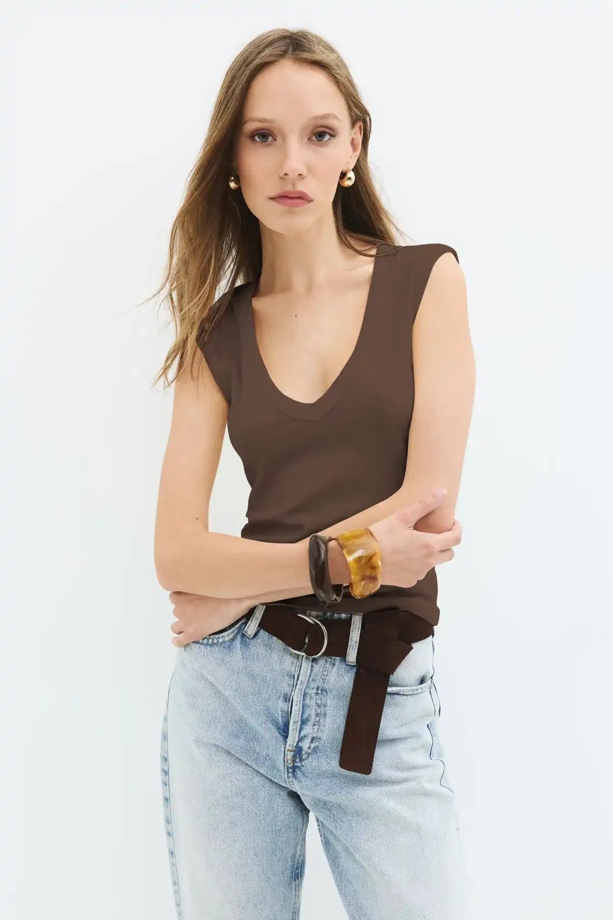 Ärmellose Bluse