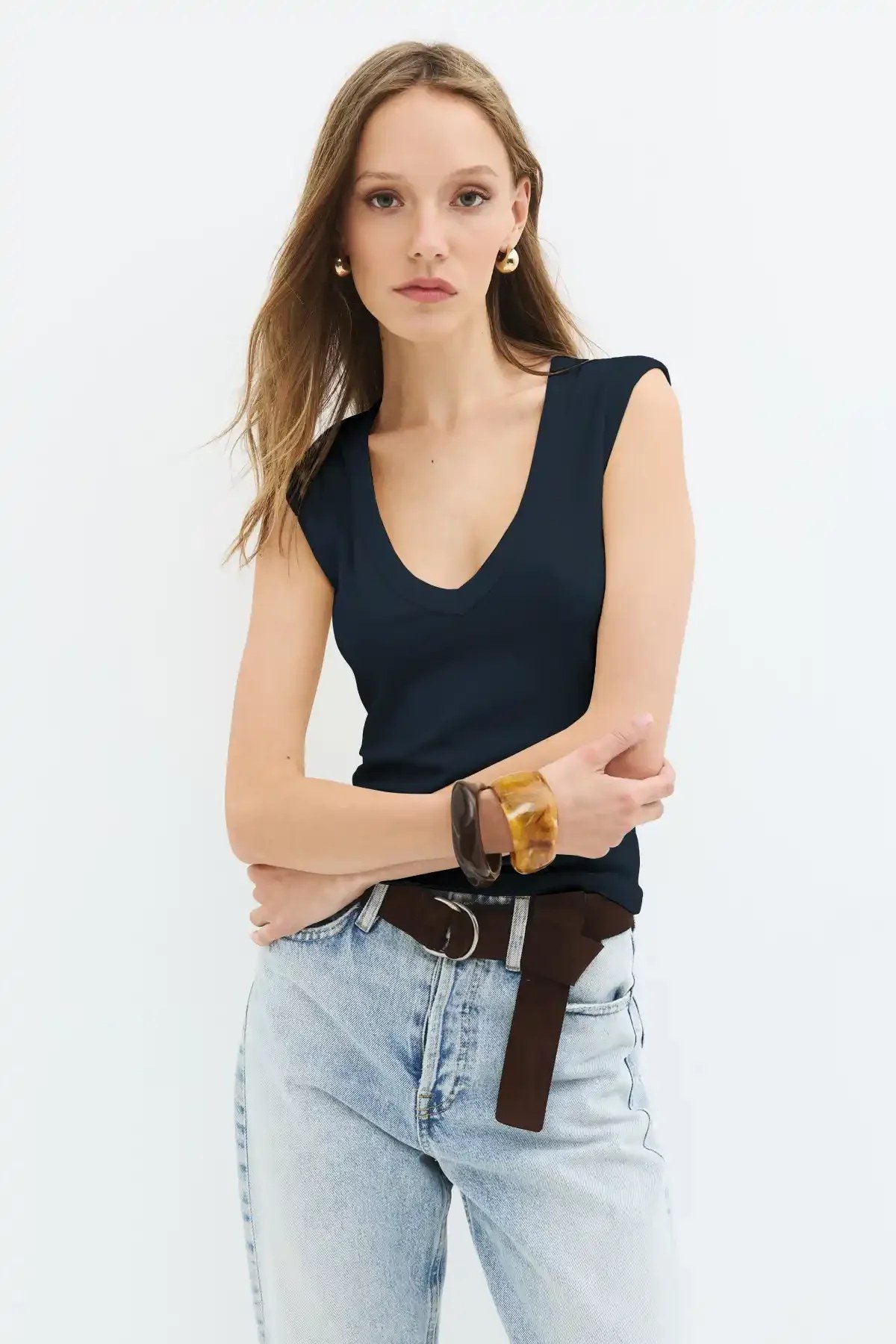 Ärmellose Bluse