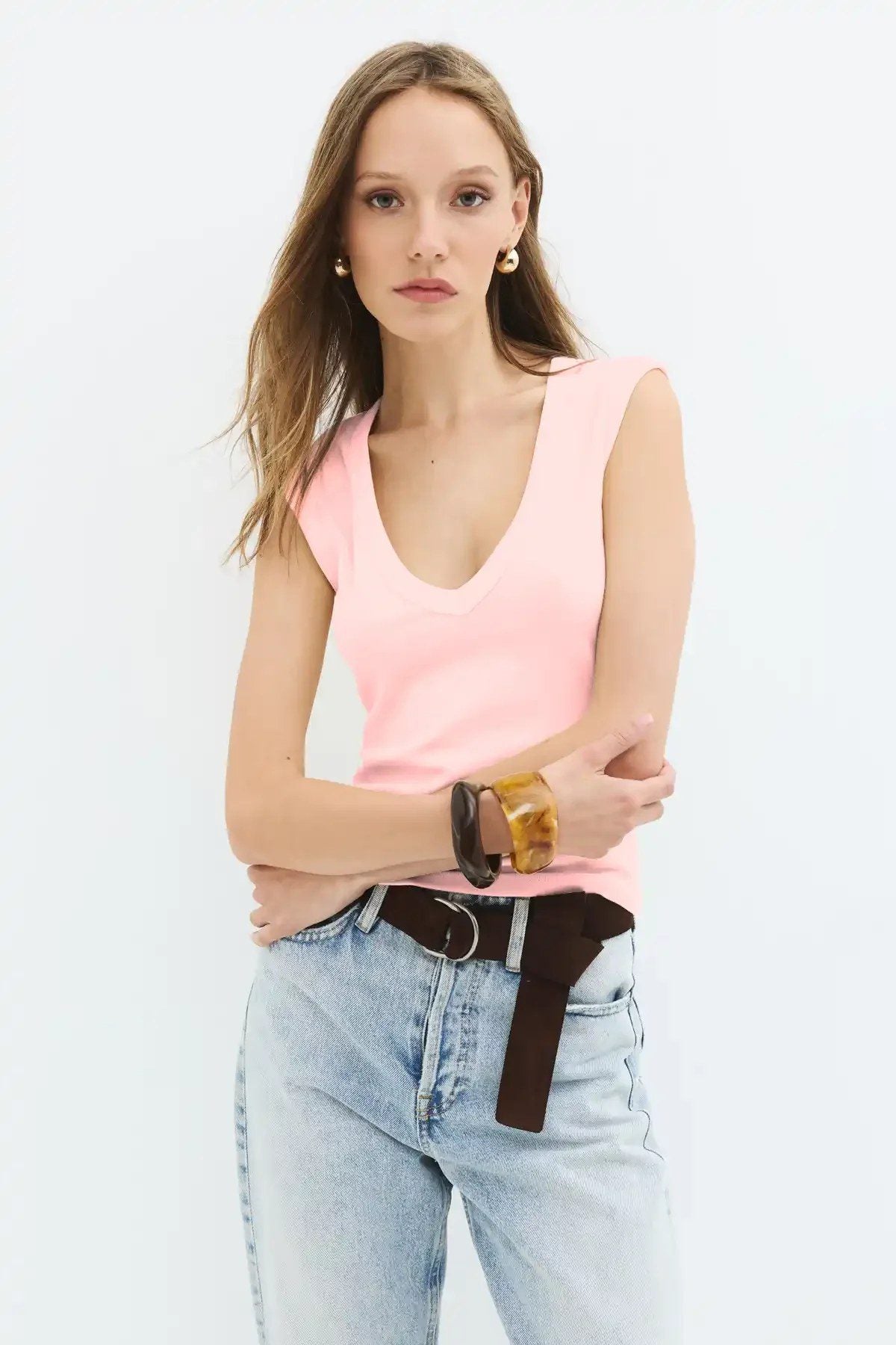 Ärmellose Bluse