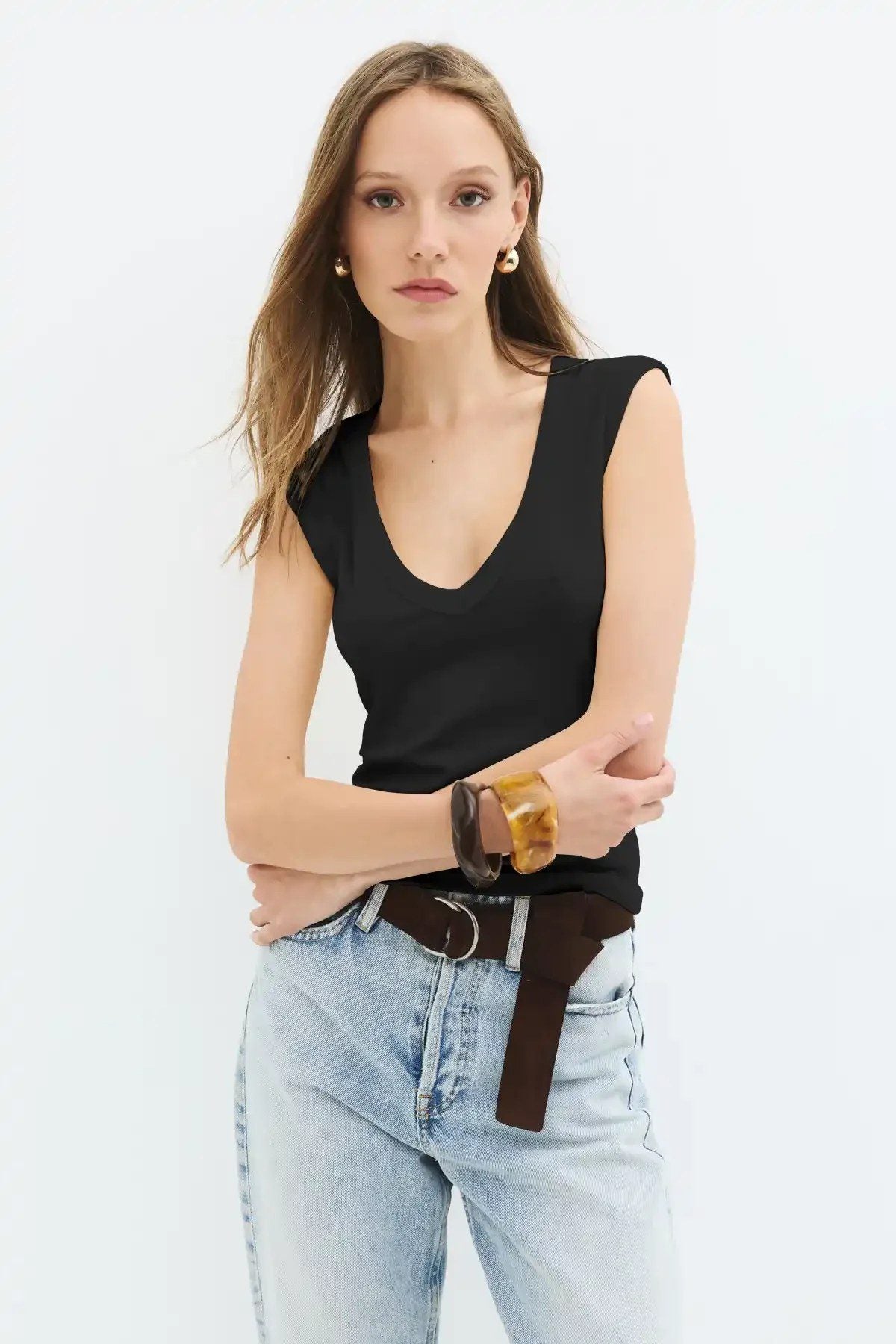Ärmellose Bluse