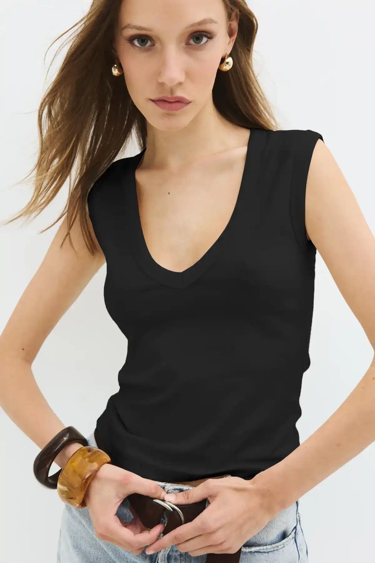 Ärmellose Bluse