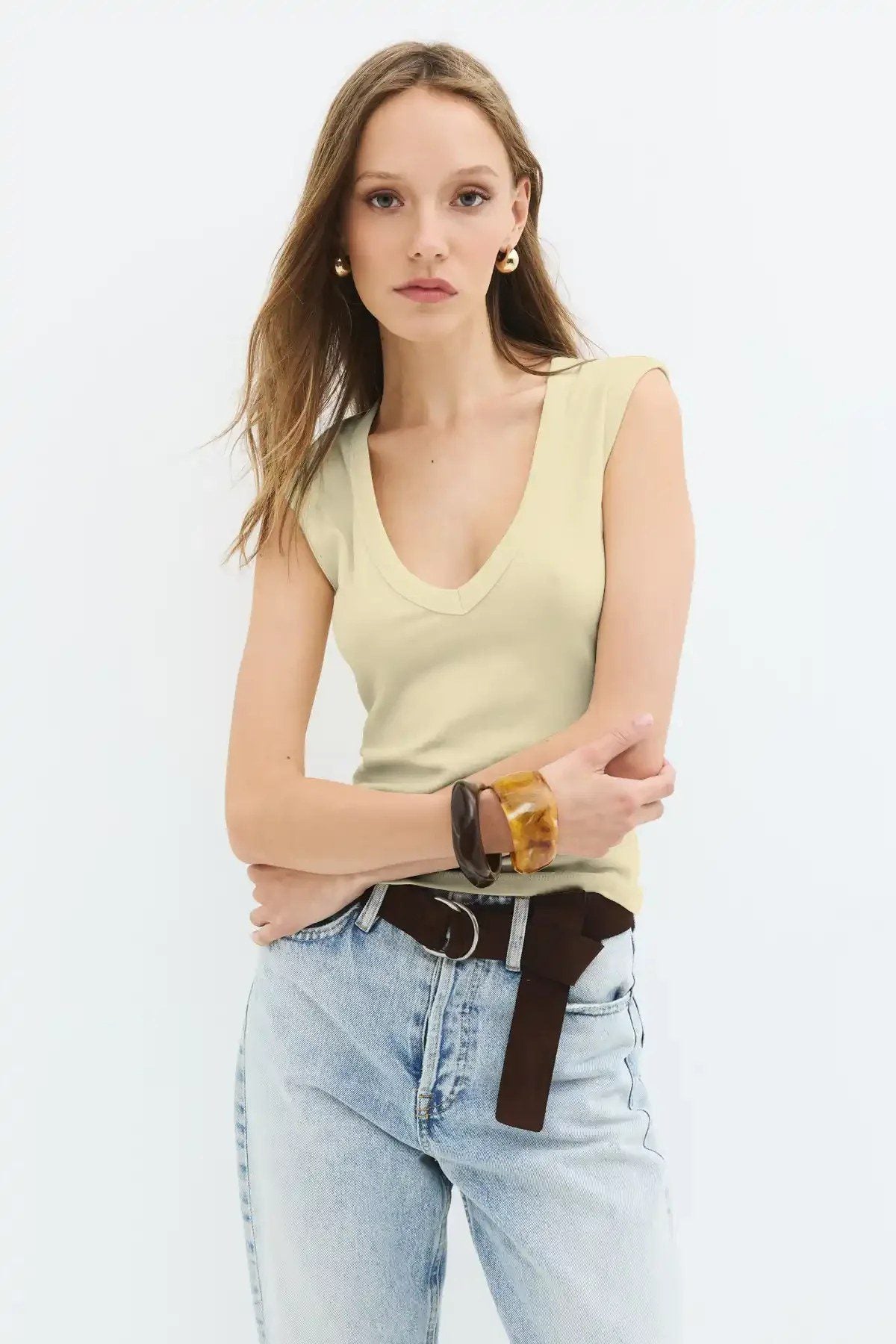 Ärmellose Bluse