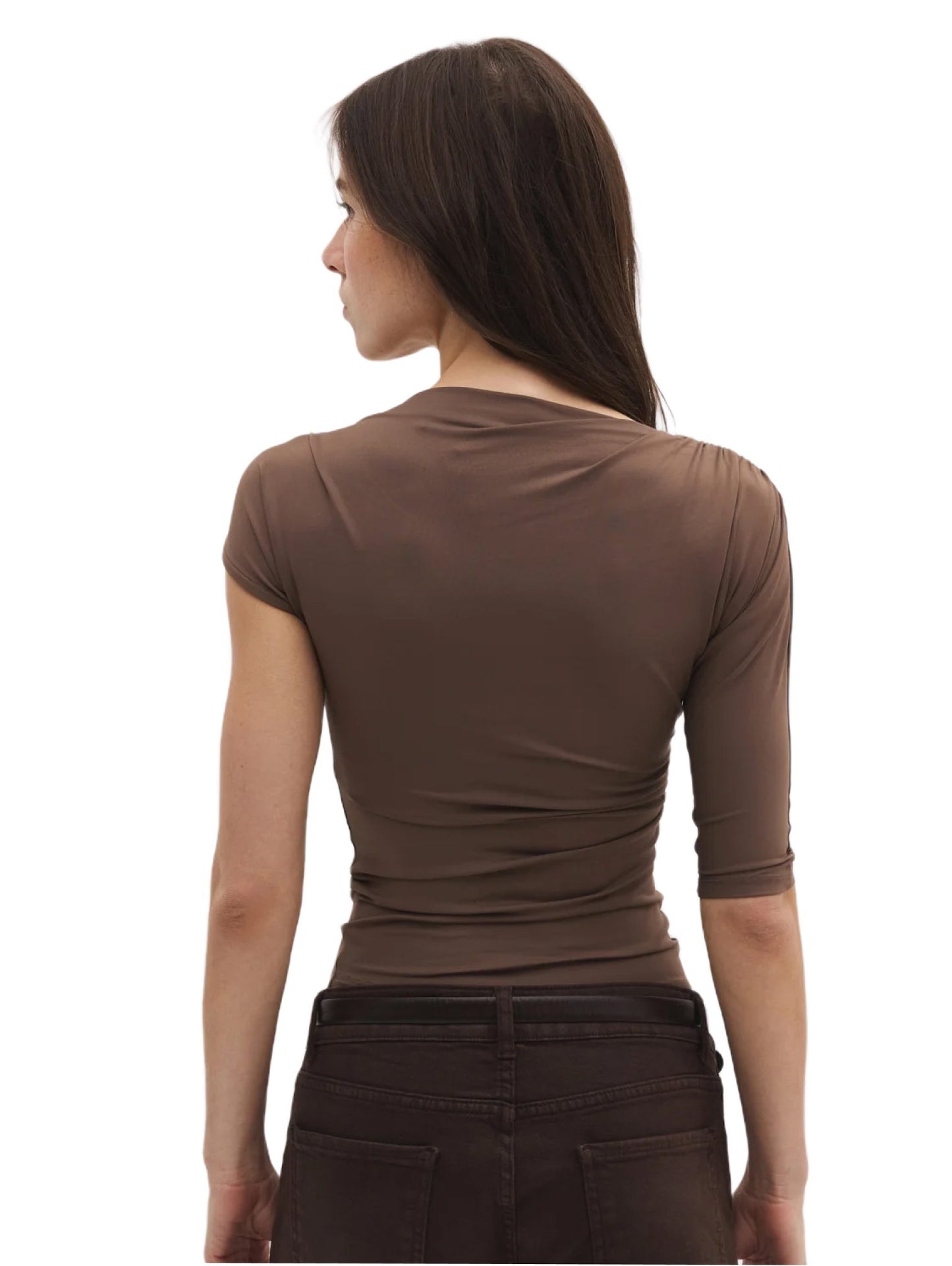 Bluse mit asymmetrischem Ausschnitt