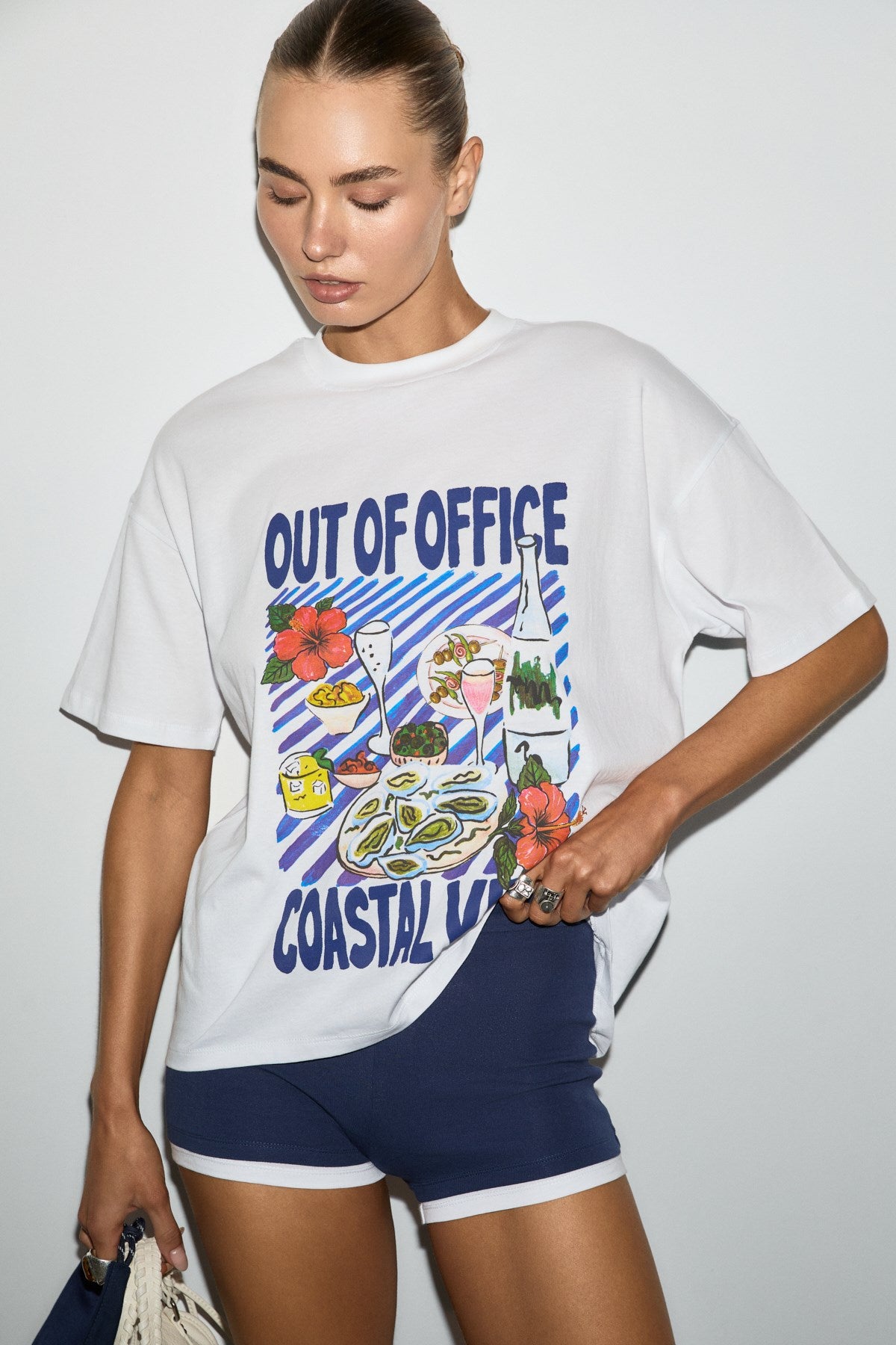 WUNA Bedrucktes Bio-Baumwoll-Shirt