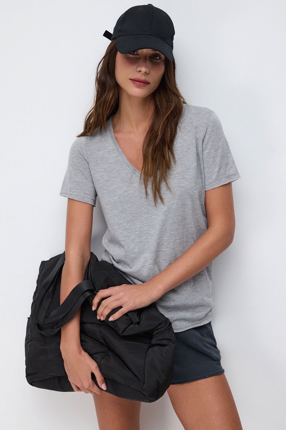 T-Shirt mit V-Ausschnitt