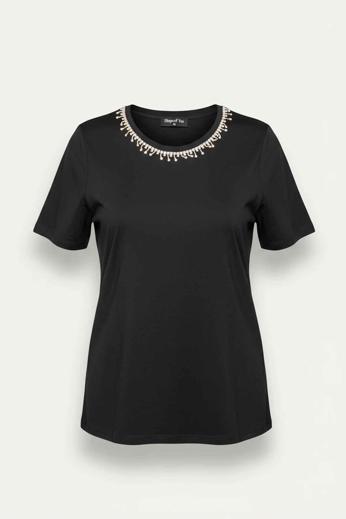 Kristallstein-Verzierte T-Shirt