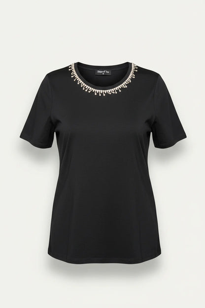 Kristallstein-Verzierte T-Shirt