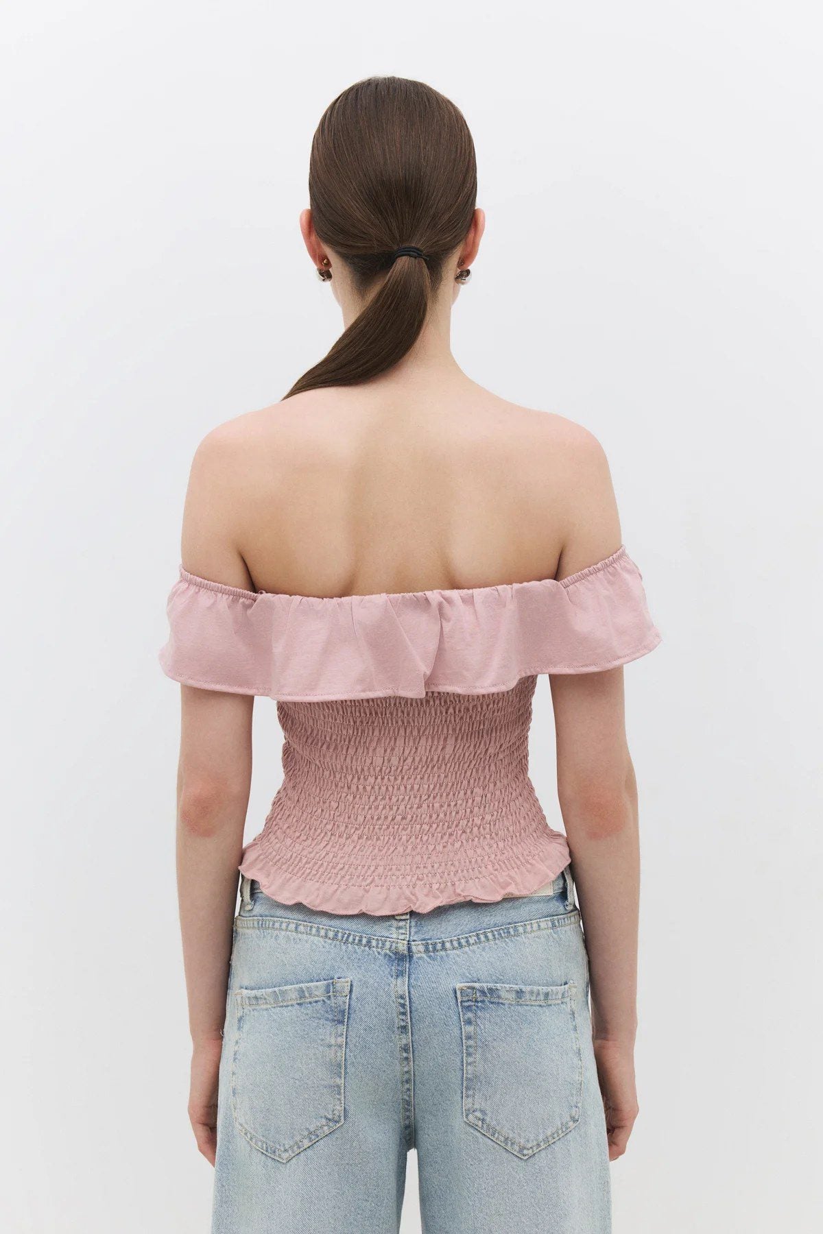 Bluse mit Rüschenkragen
