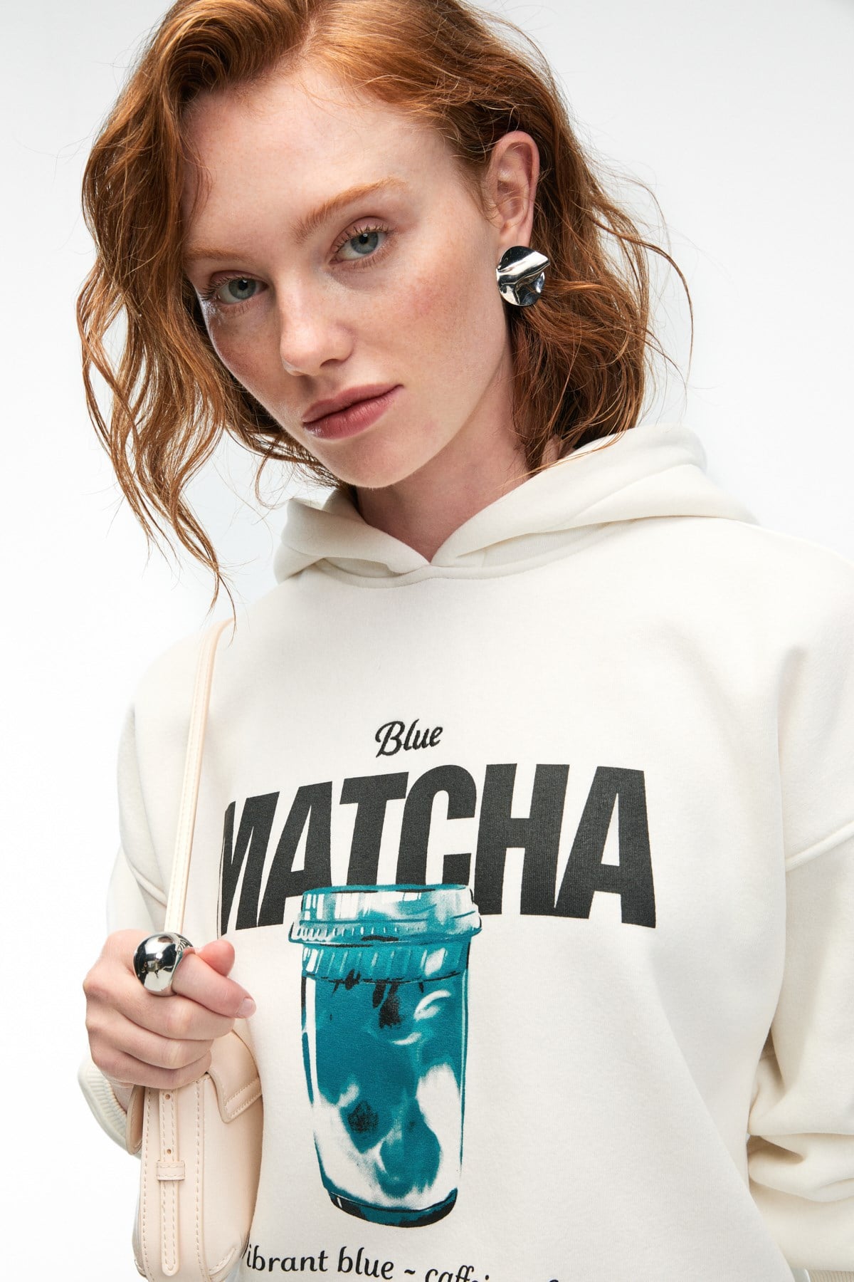 ETHIQUET YANMESA Damen Oversized Kapuzensweatshirt Weiß