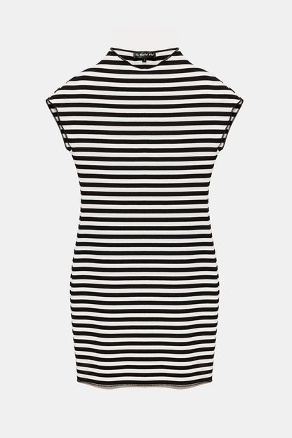 Minikleid mit halbem Rollkragen